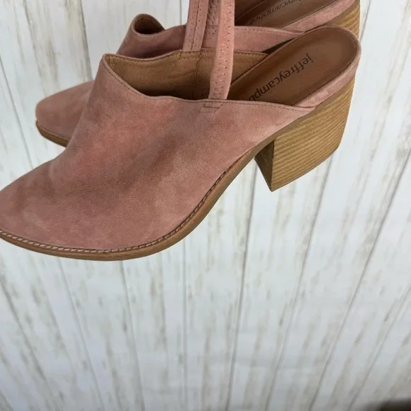 Jeffrey Campbell Pink Suede Mules 10 - Picture 3 of 7